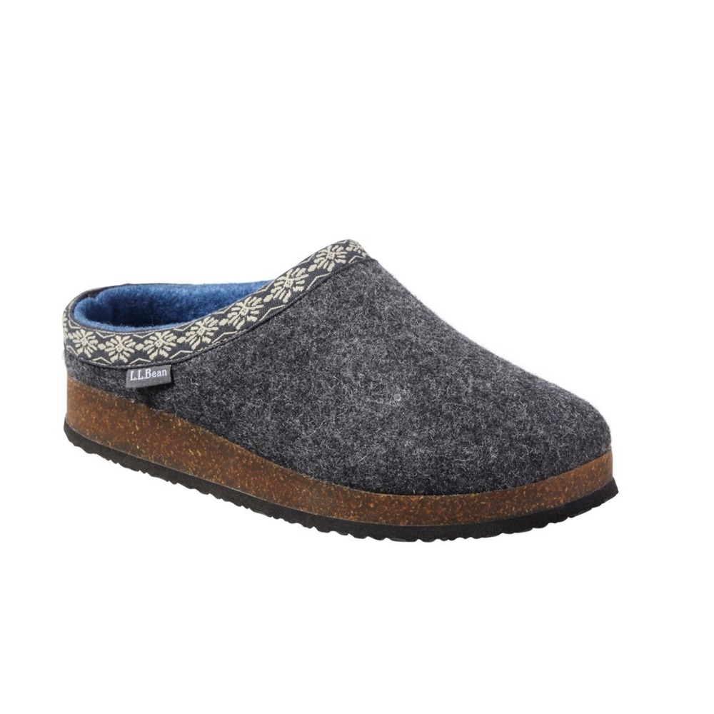 L.L. Bean Gray Wool Slipper Clog